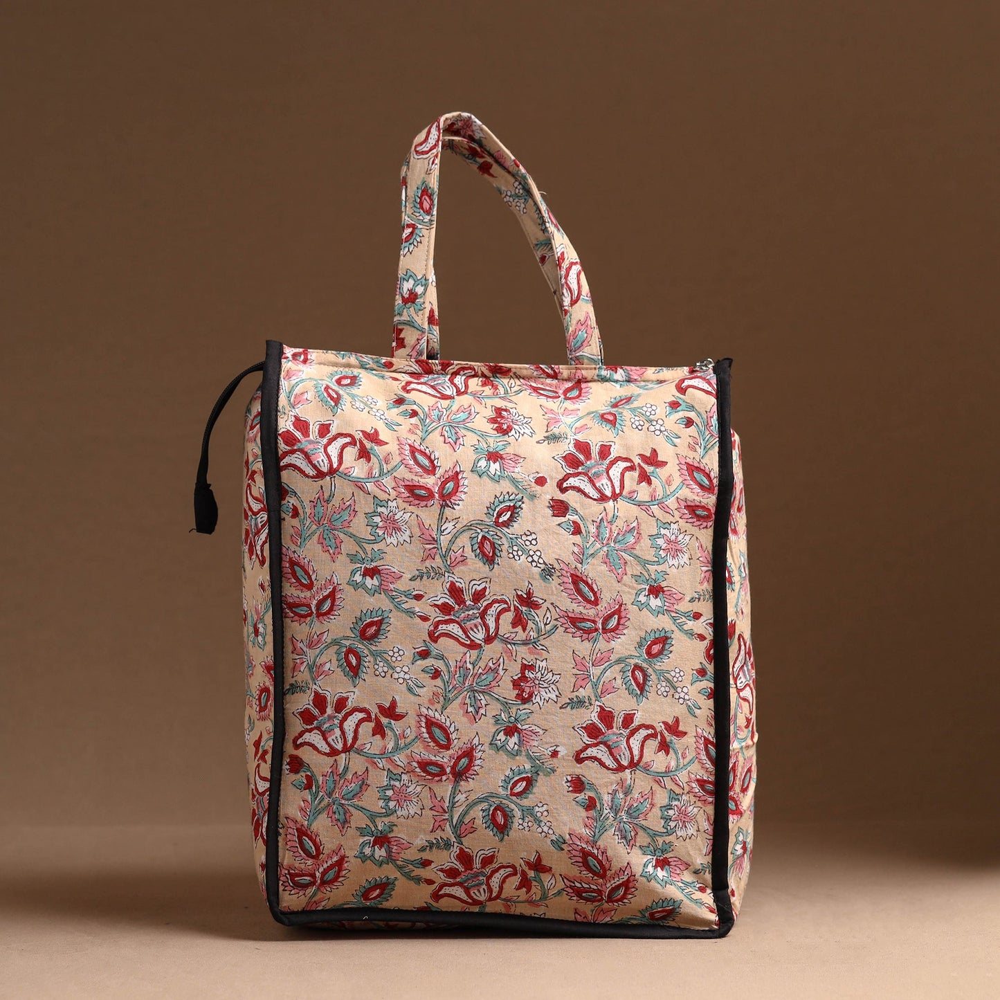 Beige Handcrafted Cotton Shopping Bag 16