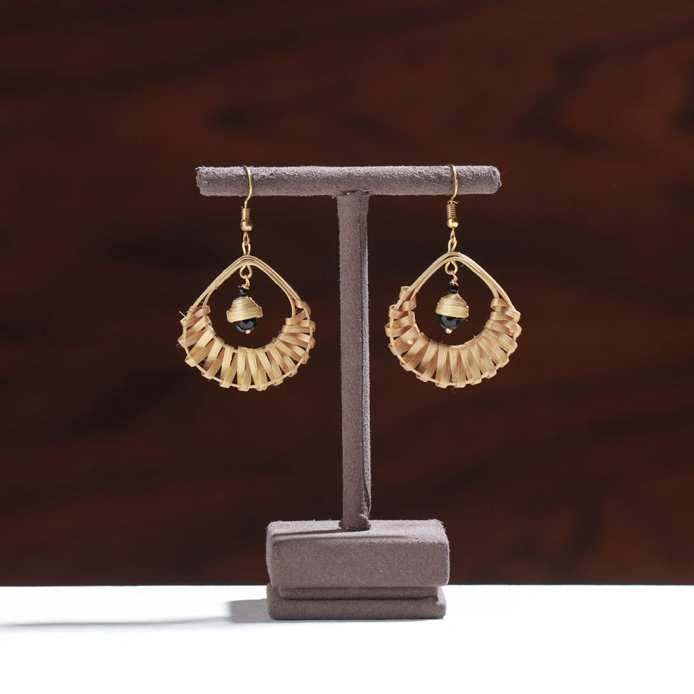 Handcrafted Drop Shaped Bamboo Earrings