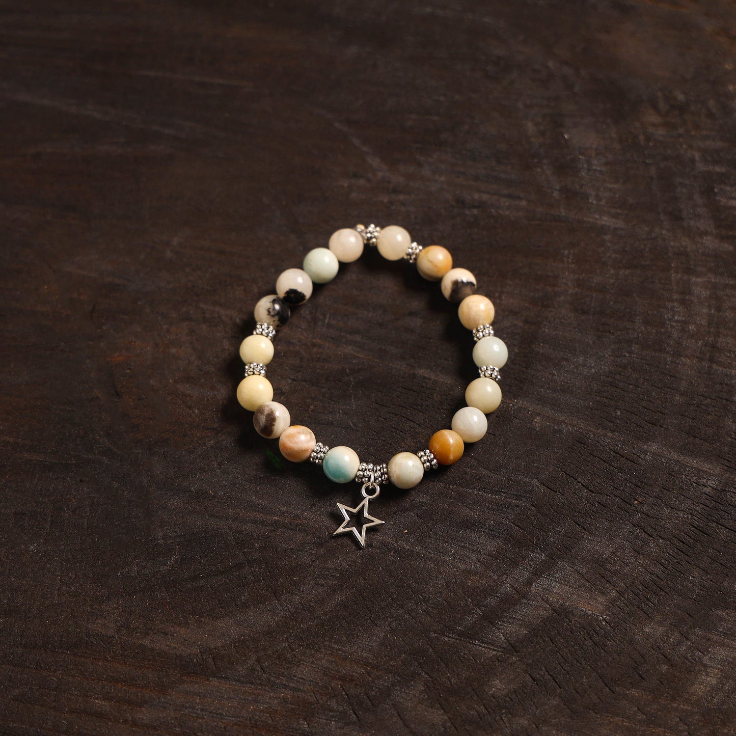 Handcrafted glass stone bracelet 15