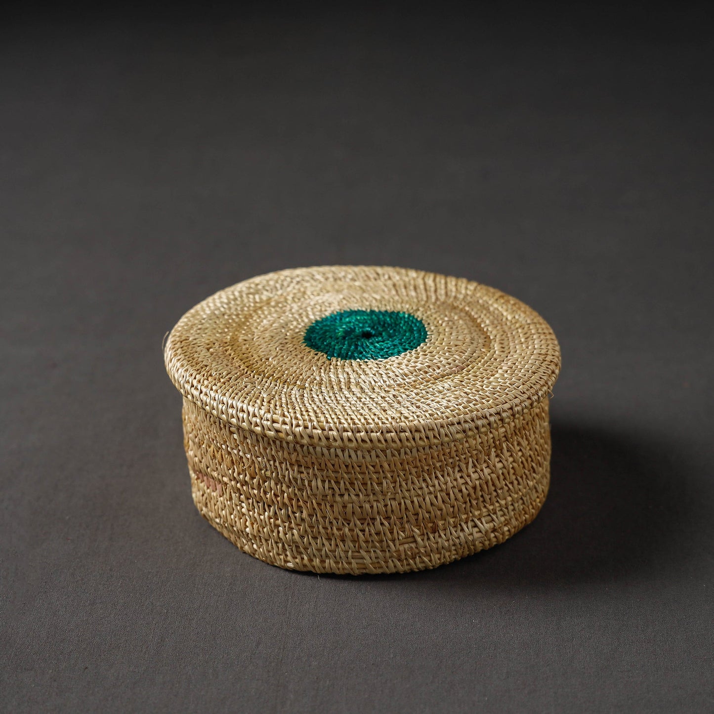 Beige Handcrafted Golden Grass Multipurpose Box (6 x 6 in)
