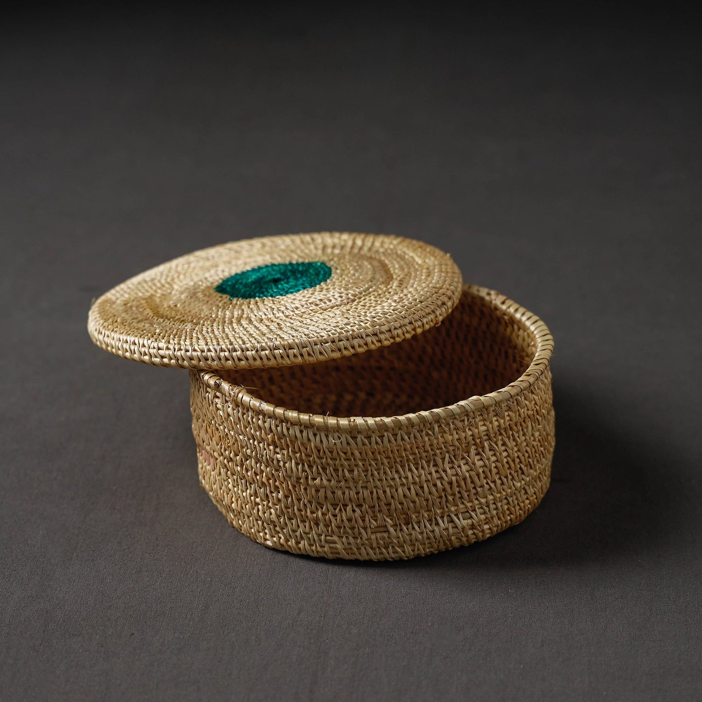Beige Handcrafted Golden Grass Multipurpose Box (6 x 6 in)