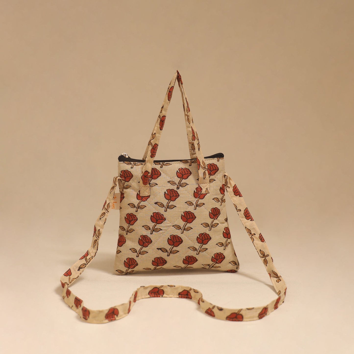 Handcrafted quilted sling bag 08