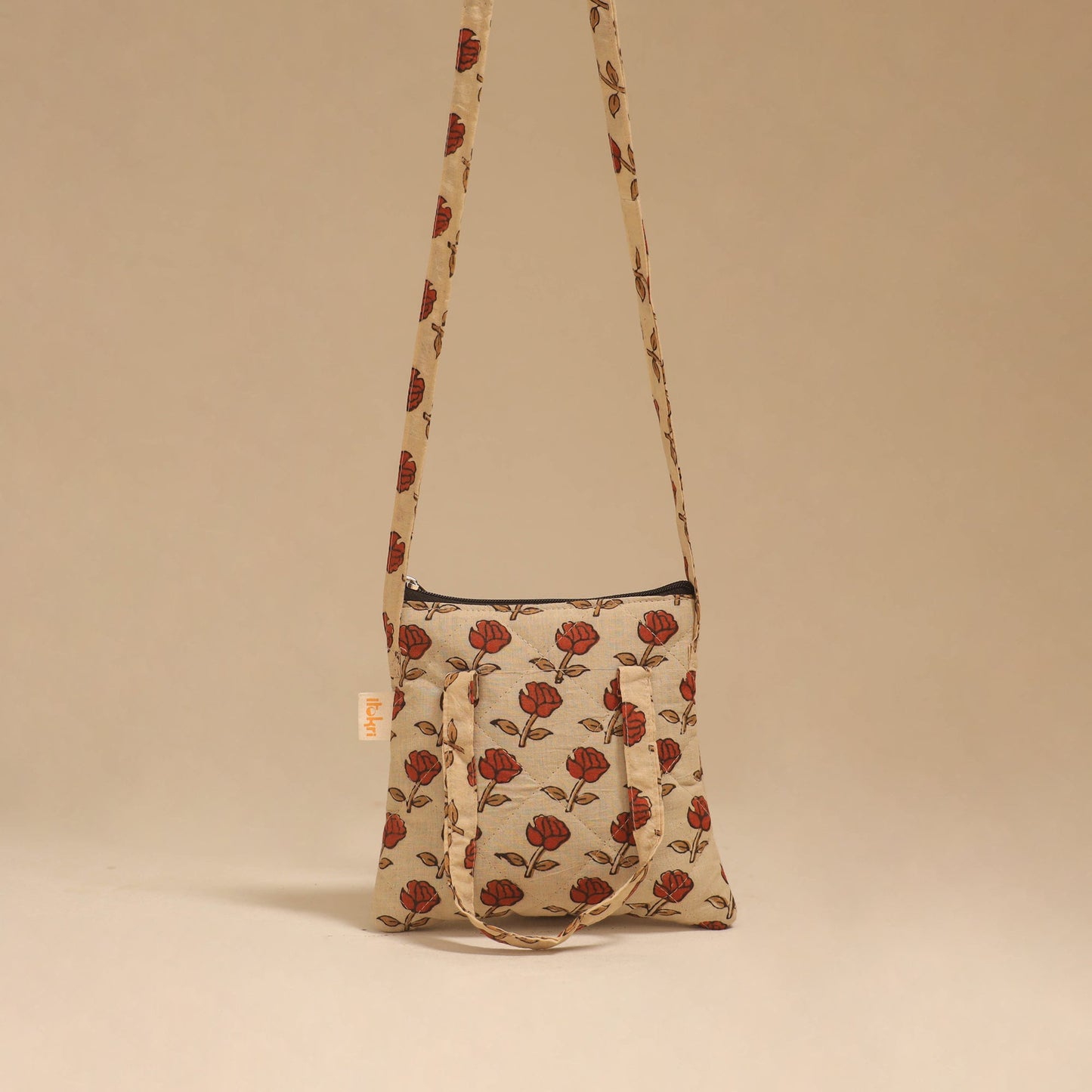 Handcrafted quilted sling bag 08