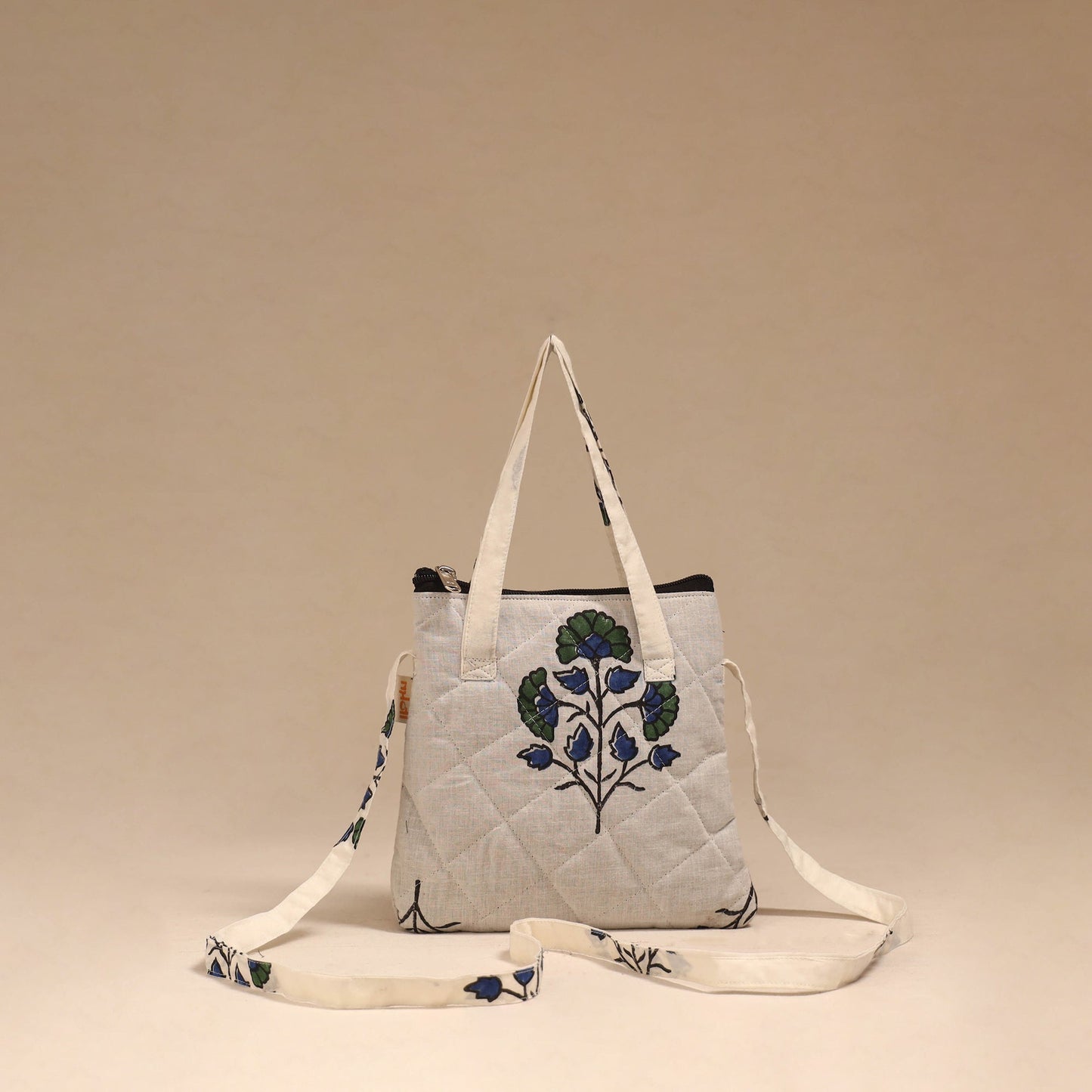 Handcrafted quilted sling bag 13