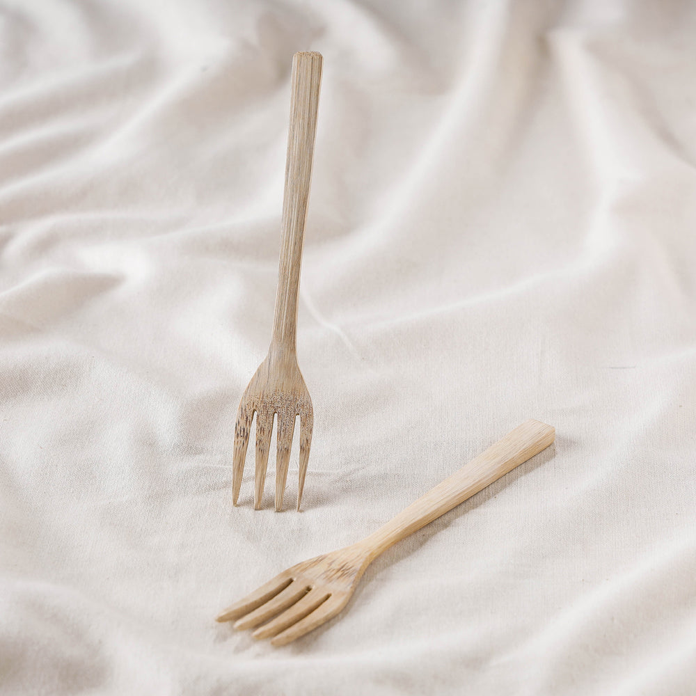 Beige Handcrafted Wooden Fork Online iTokri.com 04