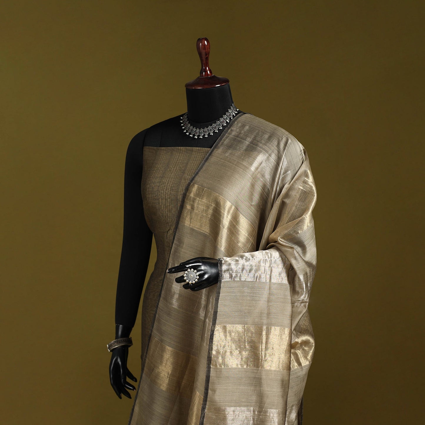 Handloom silk cotton zari work maheshwari dupatta 40