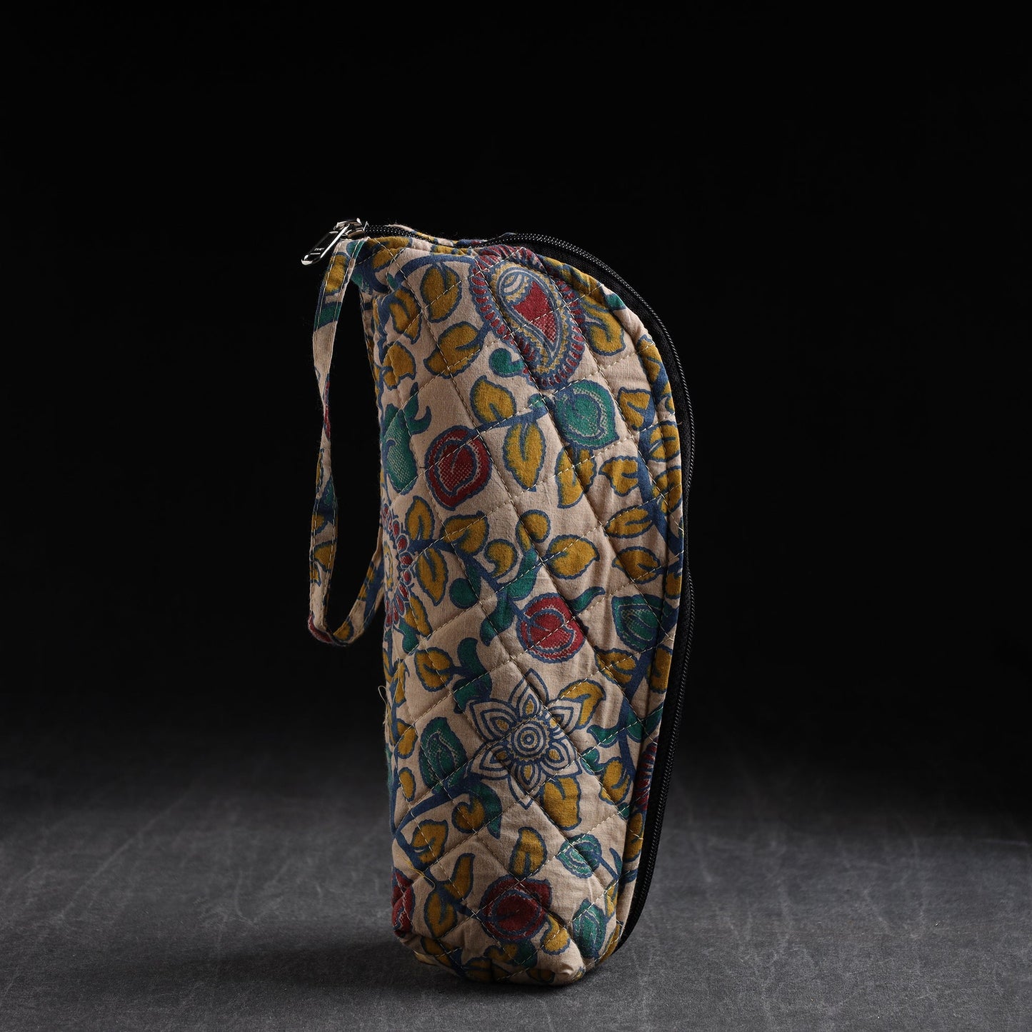 Beige Handmade Cotton 1L Water Bottle Cover