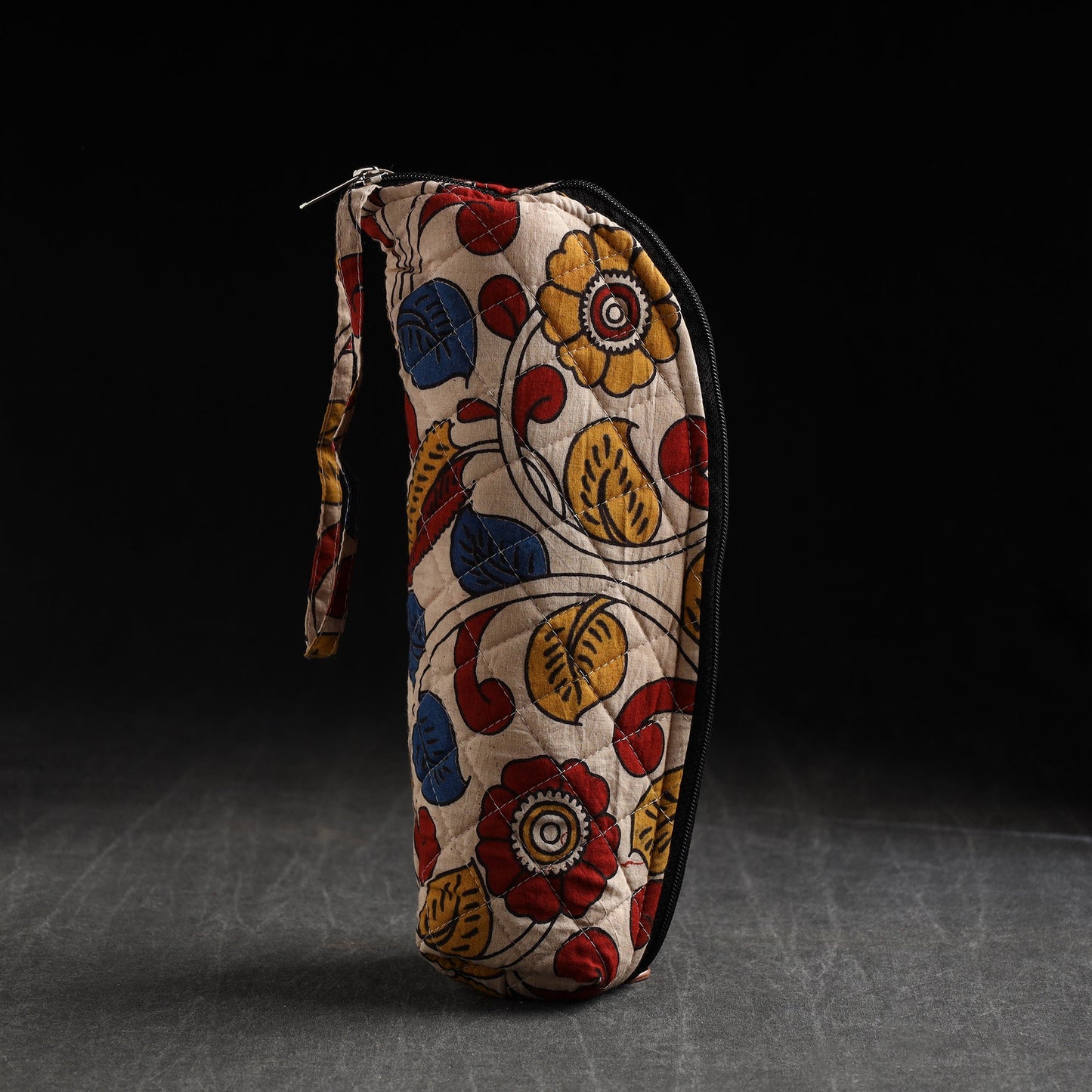 Beige Handmade Cotton 1L Water Bottle Cover
