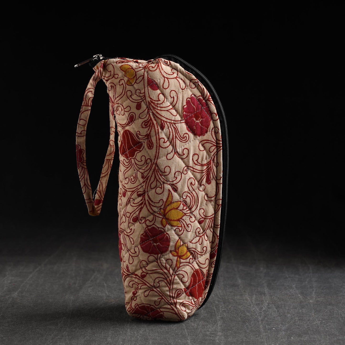 Beige Handmade Cotton 1L Water Bottle Cover