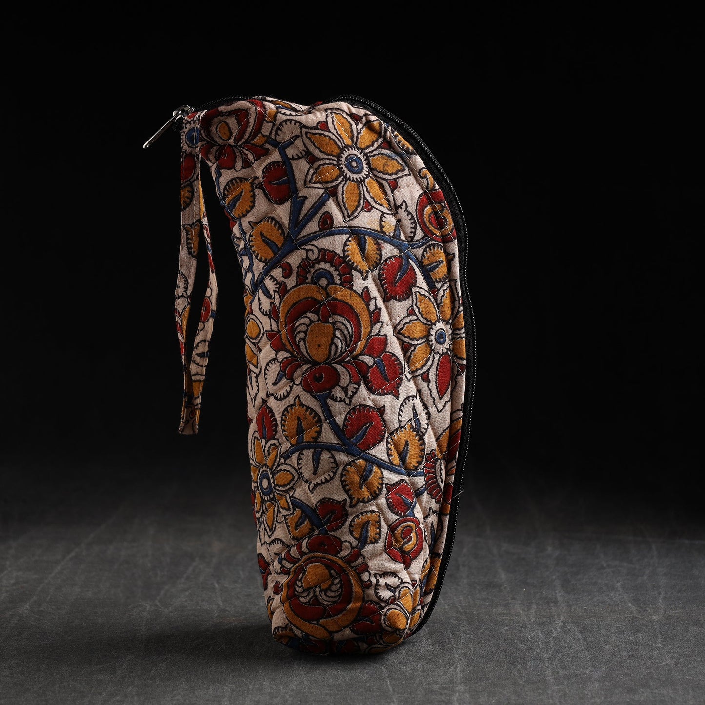 Beige Handmade Cotton 1L Water Bottle Cover