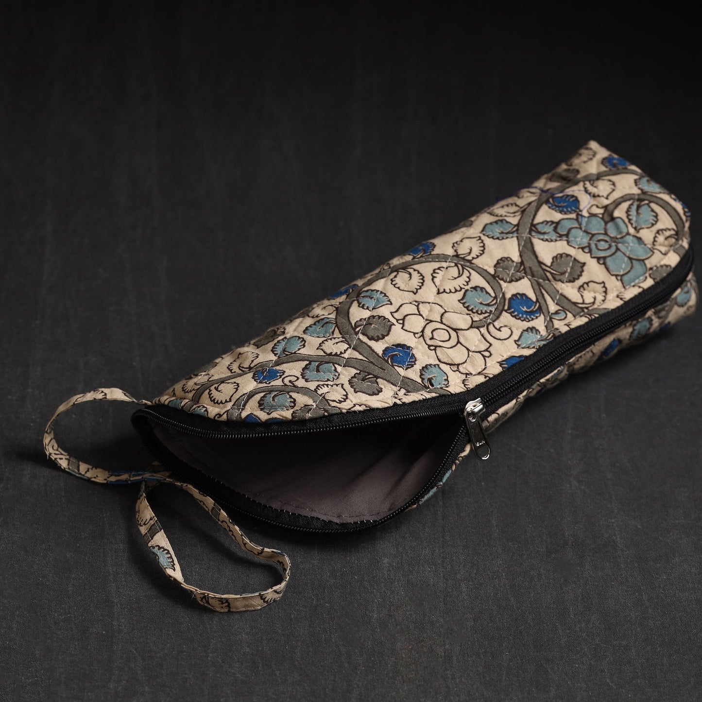 Beige Handmade Cotton 1L Water Bottle Cover