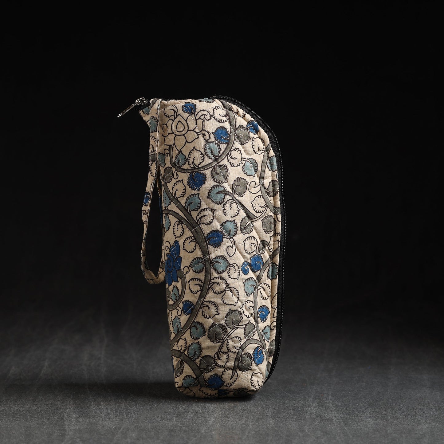 Beige Handmade Cotton 1L Water Bottle Cover