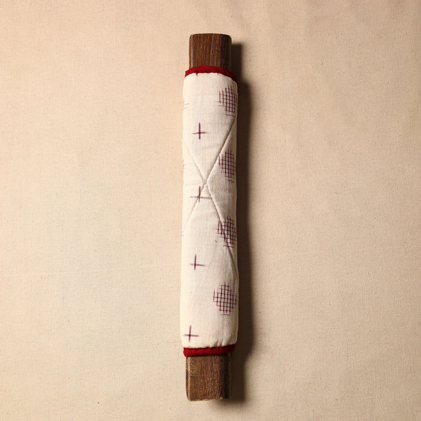 Buy Handmade Cotton Beige Fridge Handle Cover 08