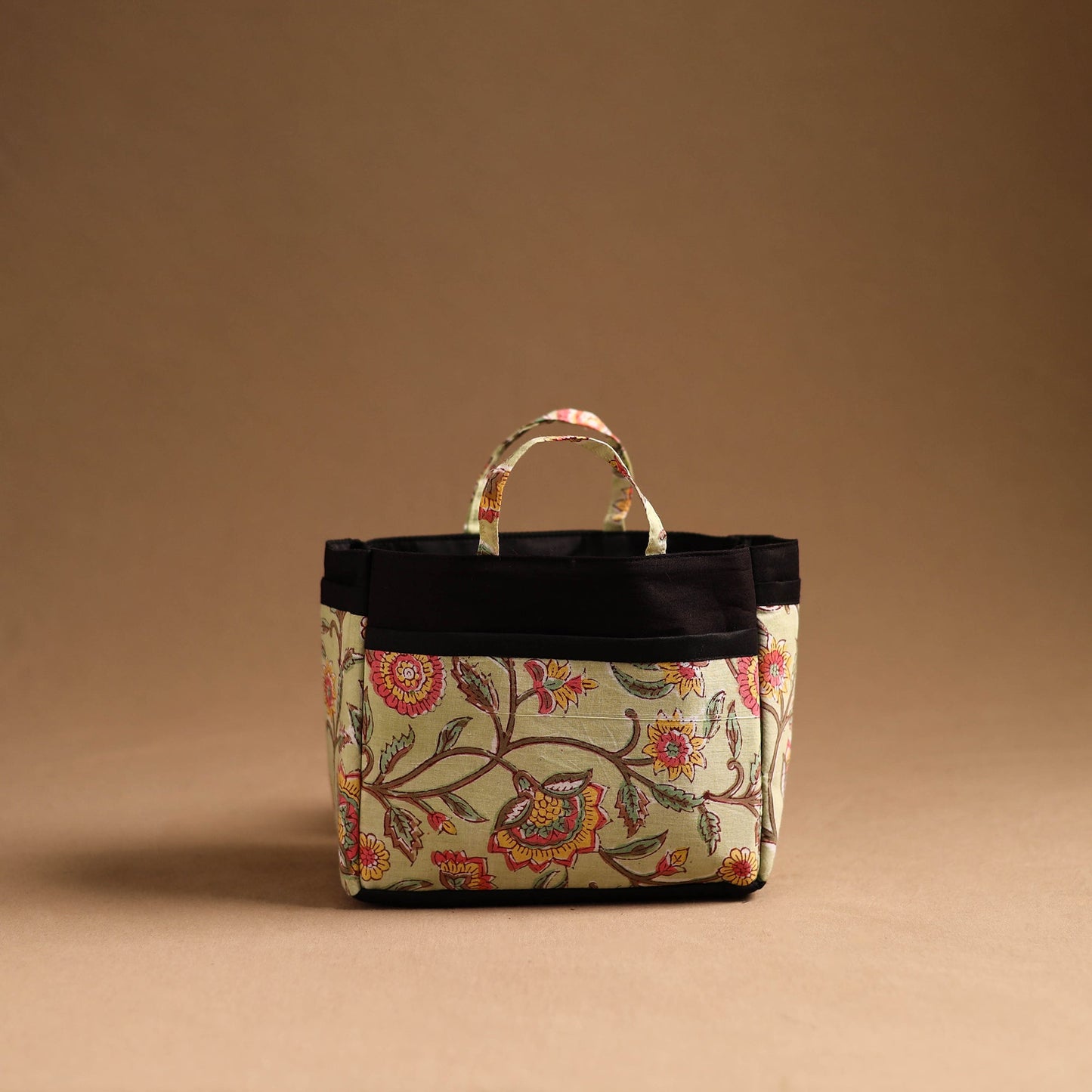 Beige Handmade Cotton Multipurpose Cosmetic/Toiletry Bag