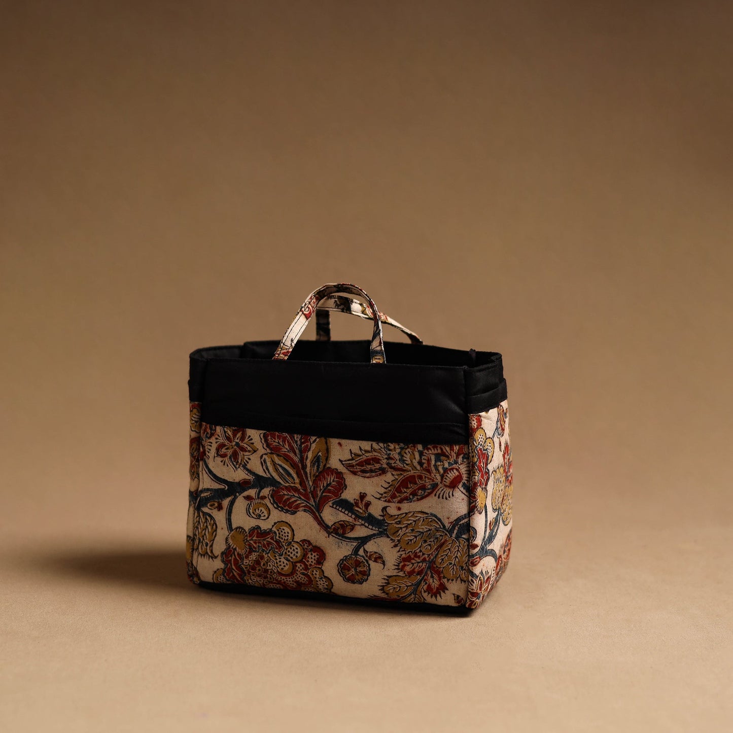 Beige Handmade Cotton Multipurpose Cosmetic/Toiletry Bag