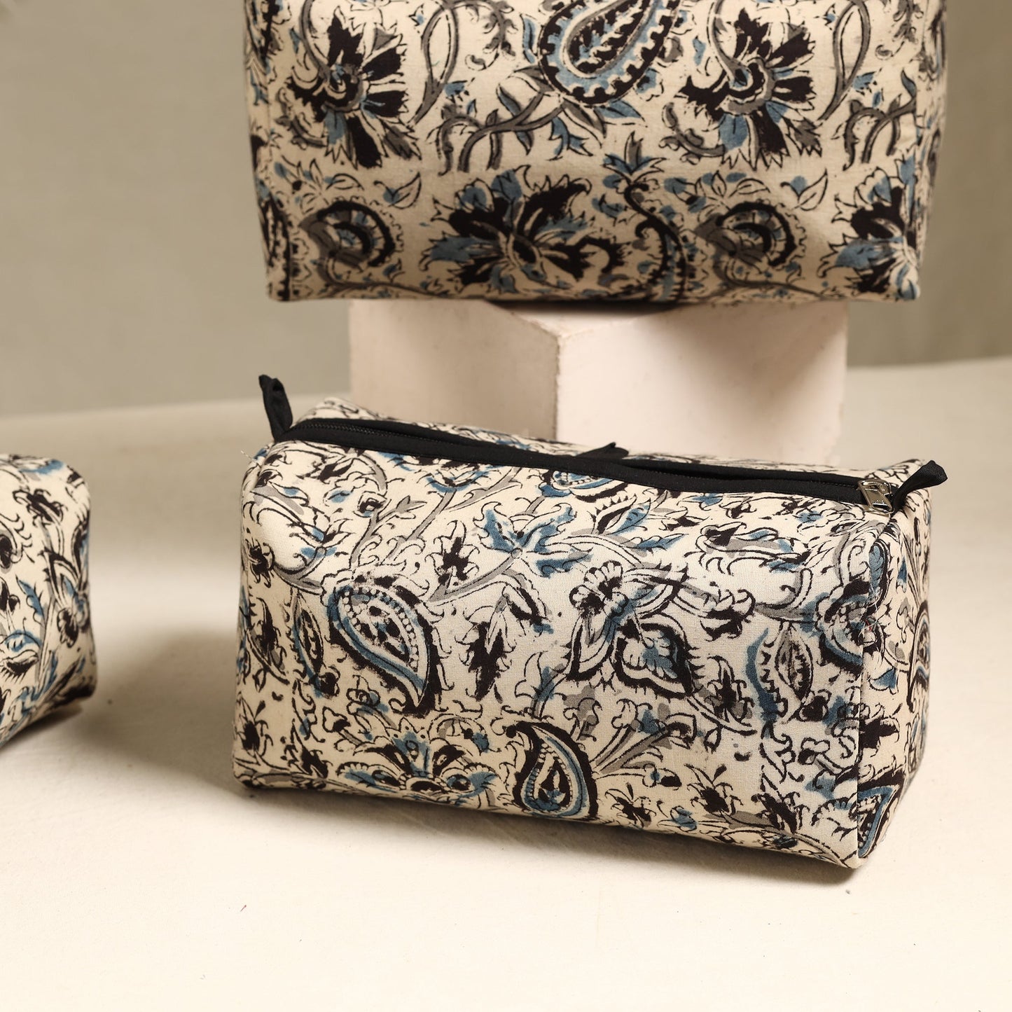 Handmade Cotton Toiletry Bags (Set of 3) 102