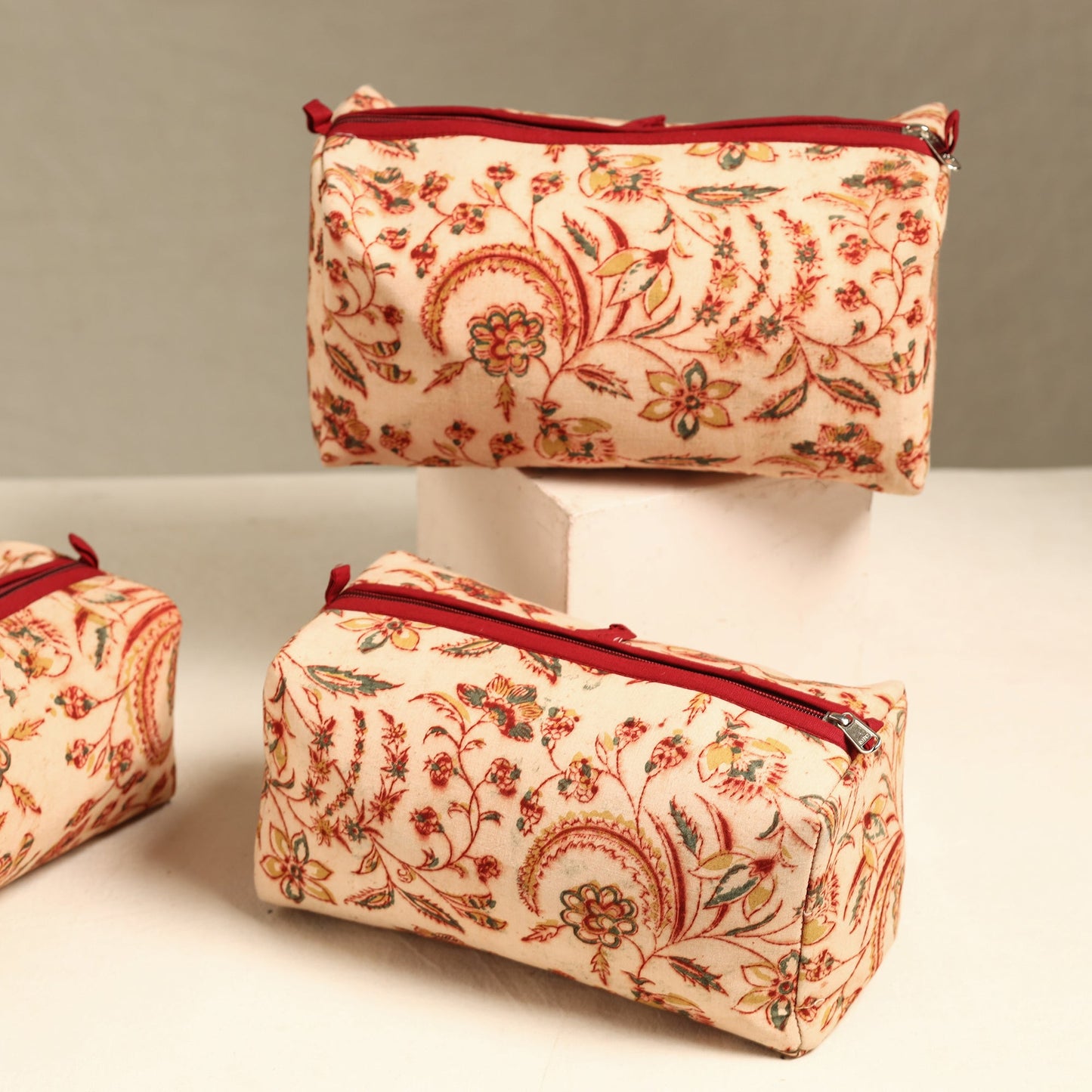 Handmade Cotton Toiletry Bags (Set of 3) 14