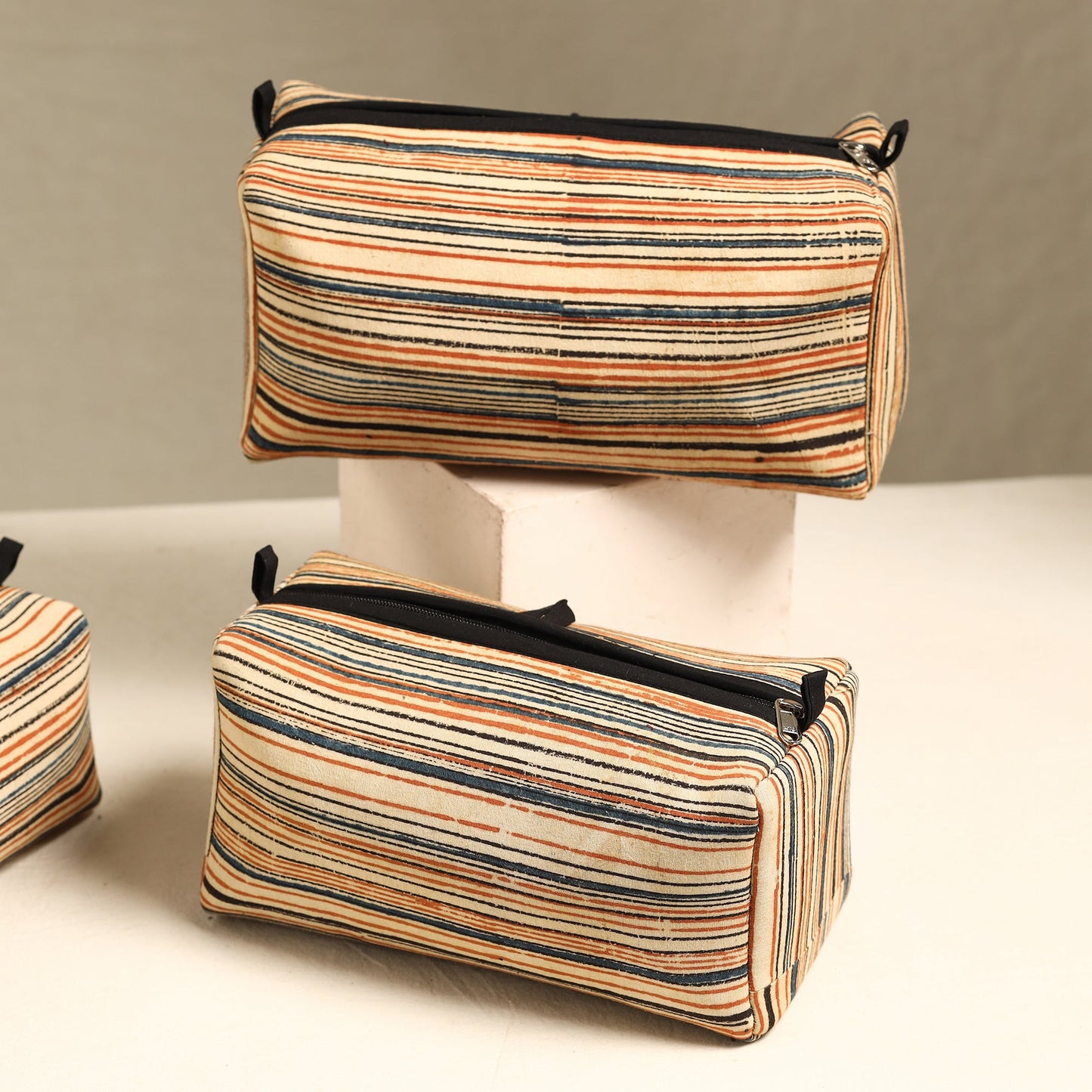 Handmade Cotton Toiletry Bags (Set of 3) 45