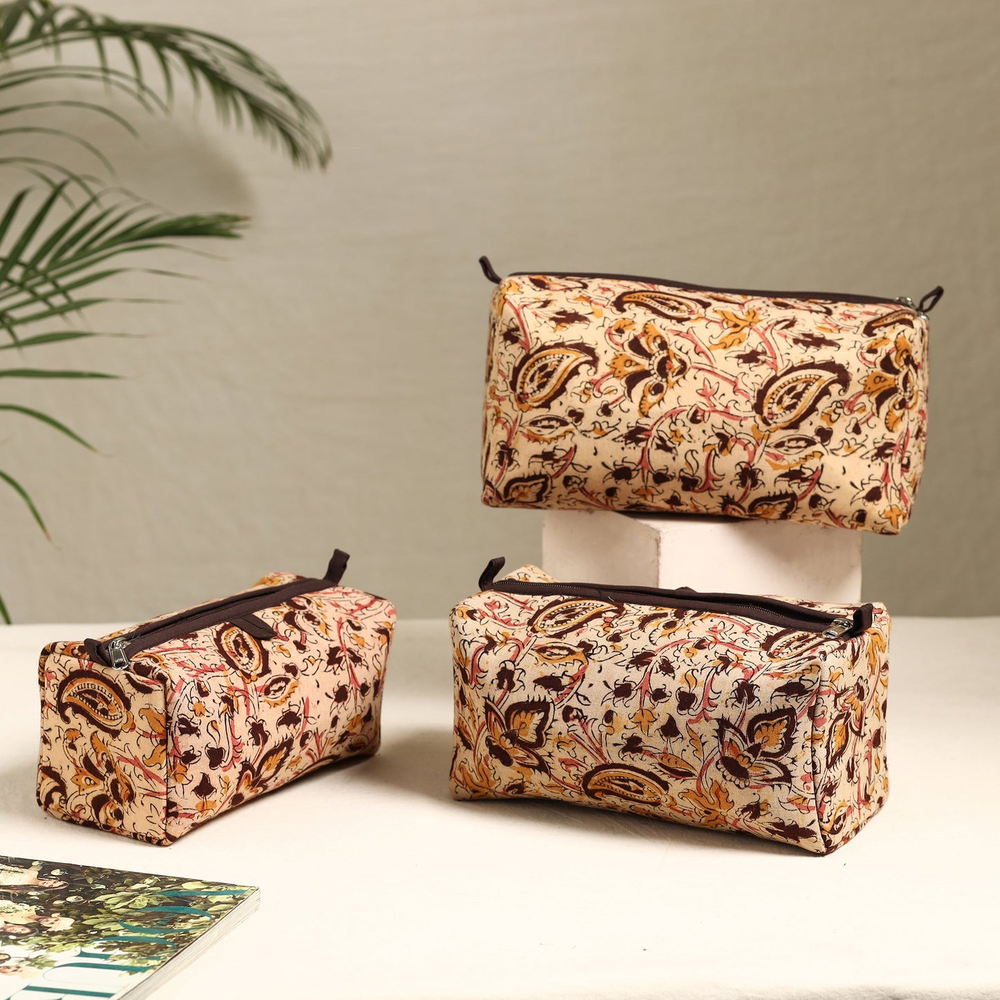 Handmade Cotton Toiletry Bags (Set of 3) 53