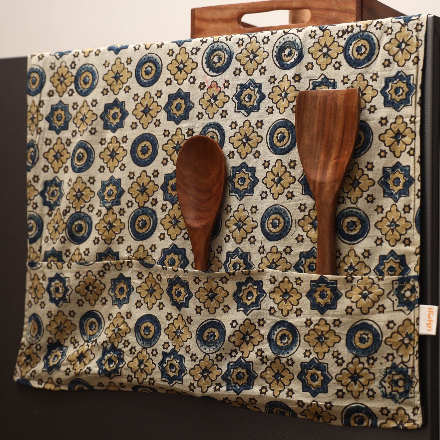 Handmade fridge top cover with multiple pockets 23