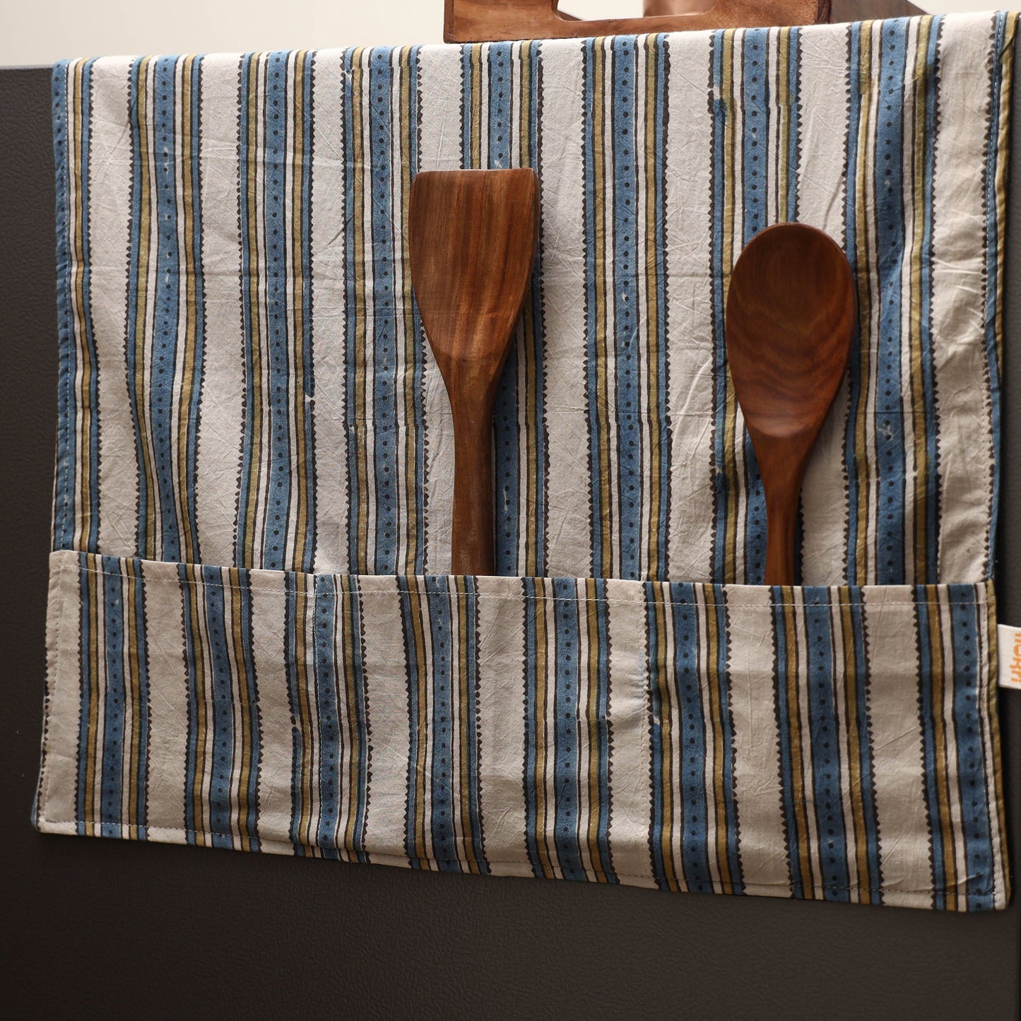 Handmade fridge top cover with multiple pockets 28