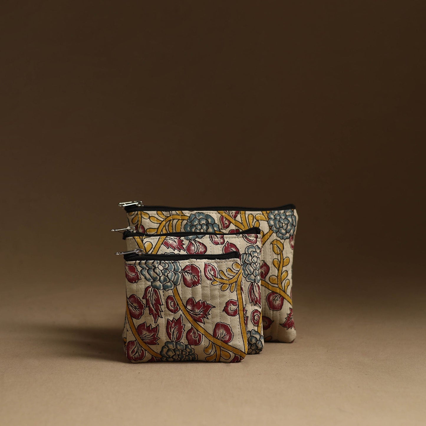 Buy Beige Handmade Multipurpose Utility Pouches (set of 3)