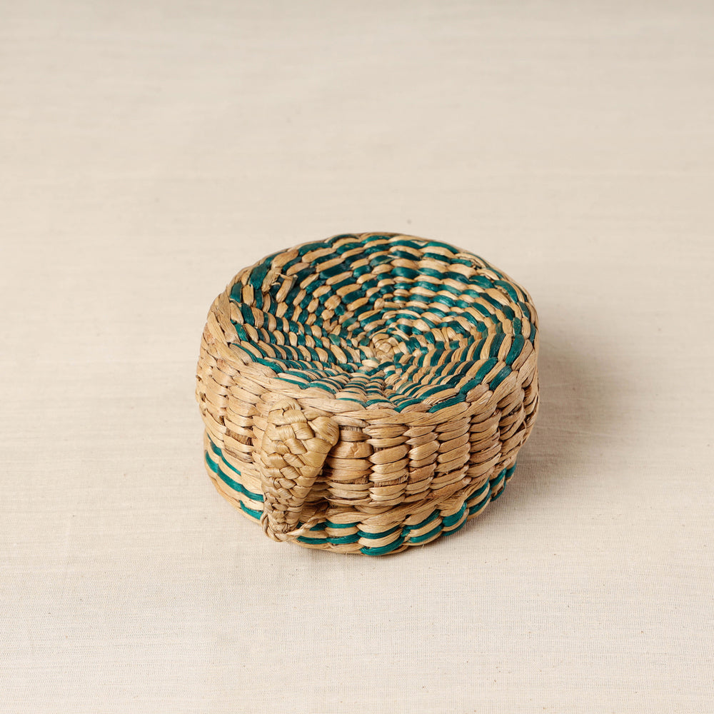 Handmade Organic Water Hyacinth Beige Box
