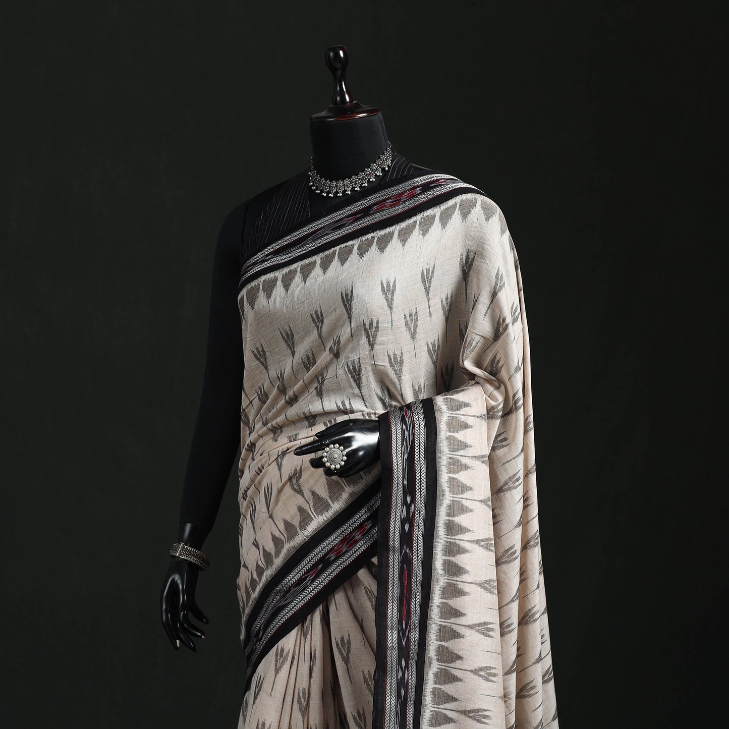 Ikat handloom cotton sambalpuri saree 53 - handcrafted