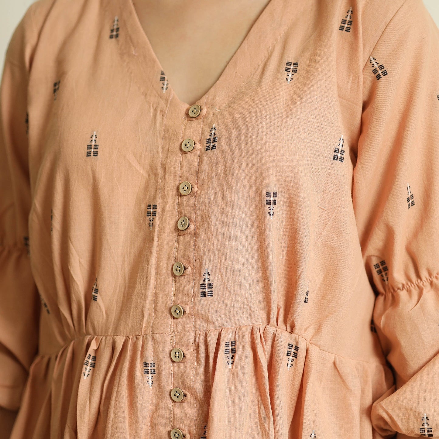Buy Jacquard Cotton Flared Gher Dress Online at iTokri.com