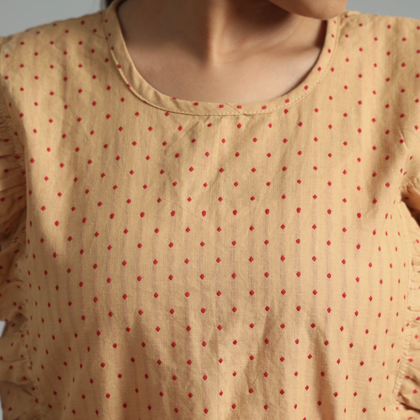 jacquard cotton crop top
