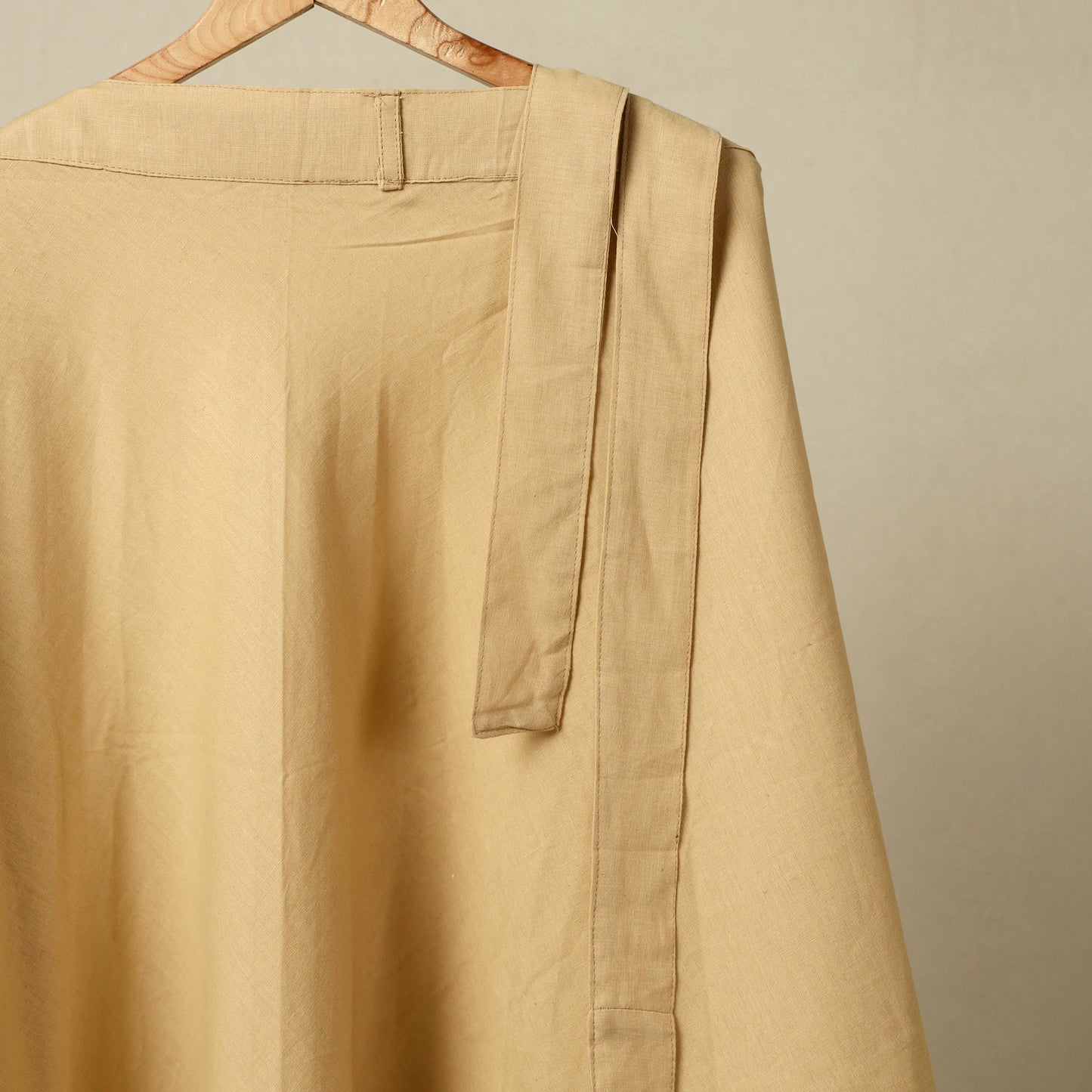 Beige - jhiri handloom plain cotton wrap around skirt 23