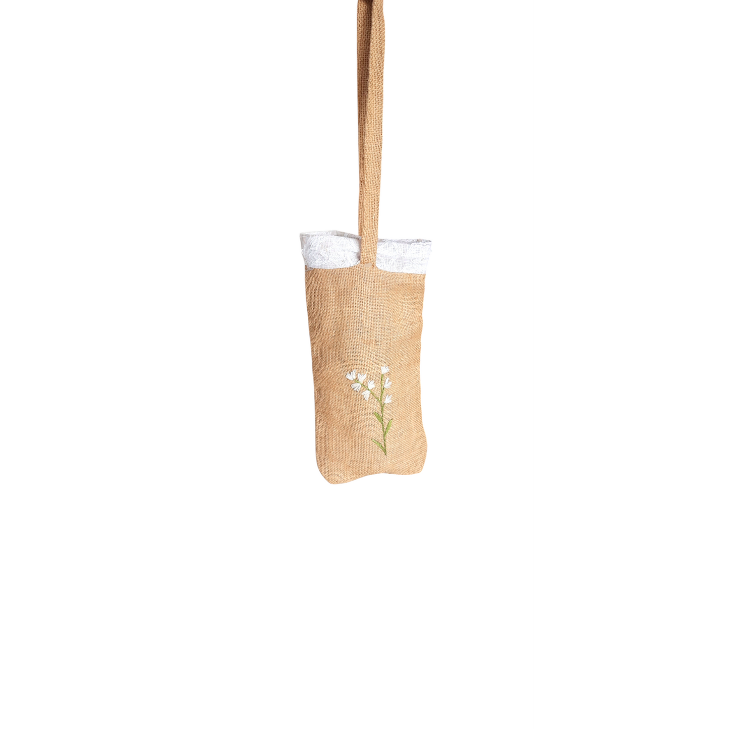 Beige Jute Wine/Water Holding Bag