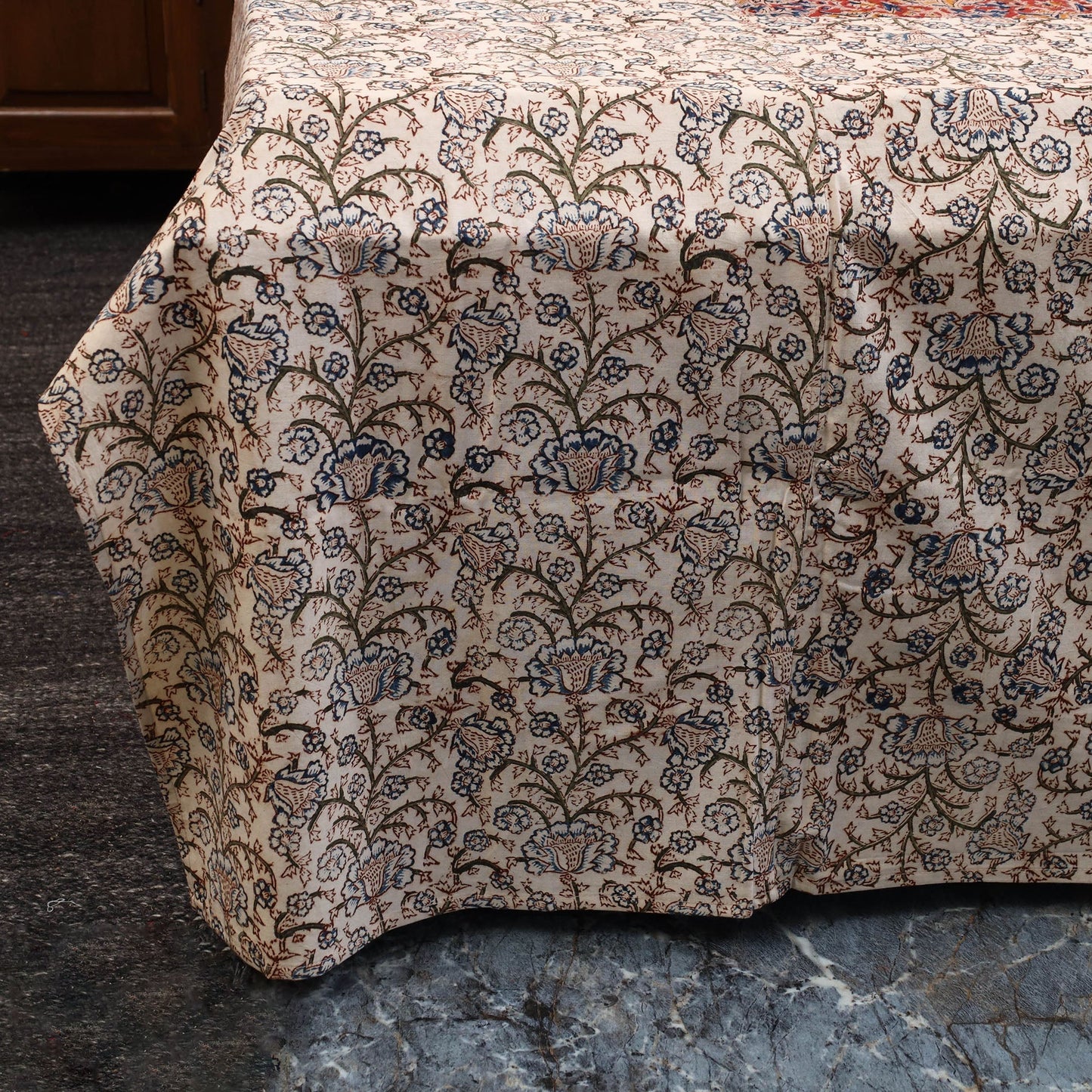 Kalamkari patchwork cotton bedsheet set 22 - handcrafted