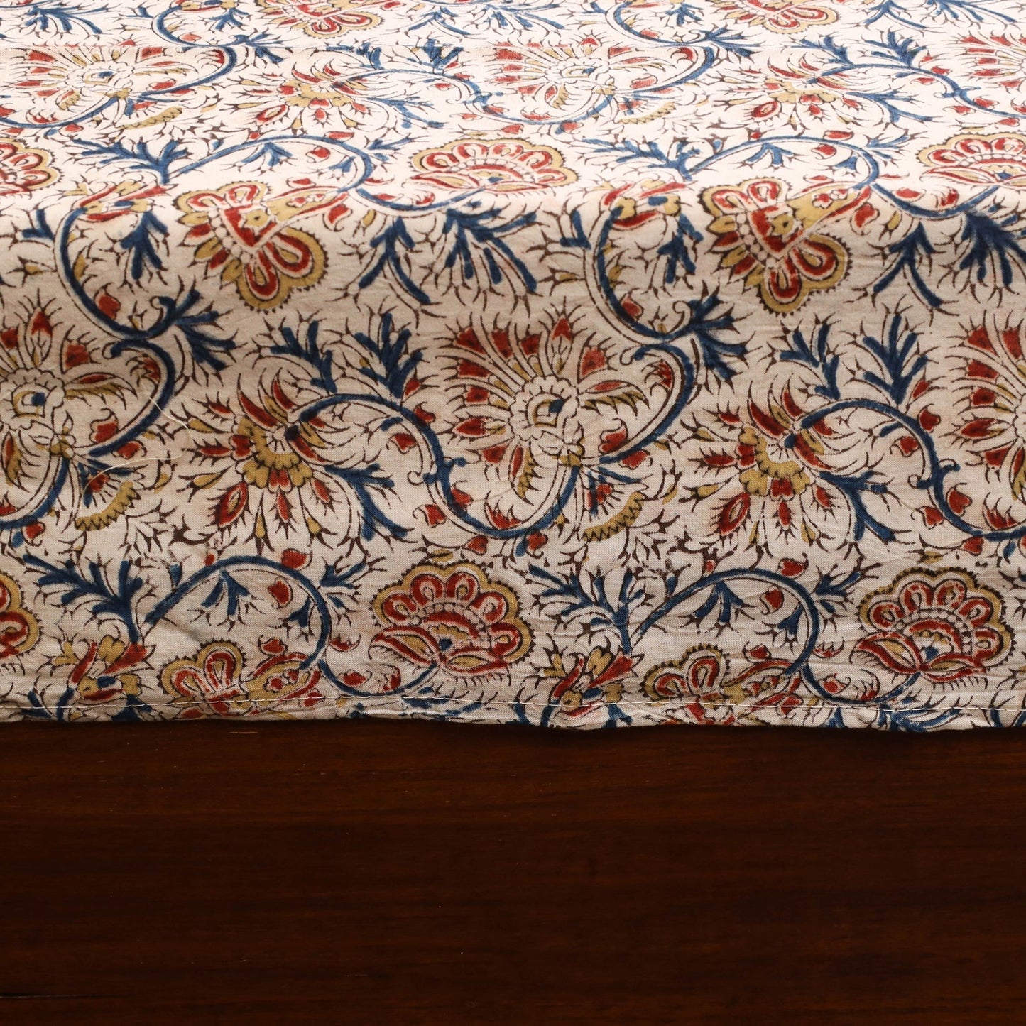 Kalamkari patchwork cotton bedsheet set 41 - handcrafted