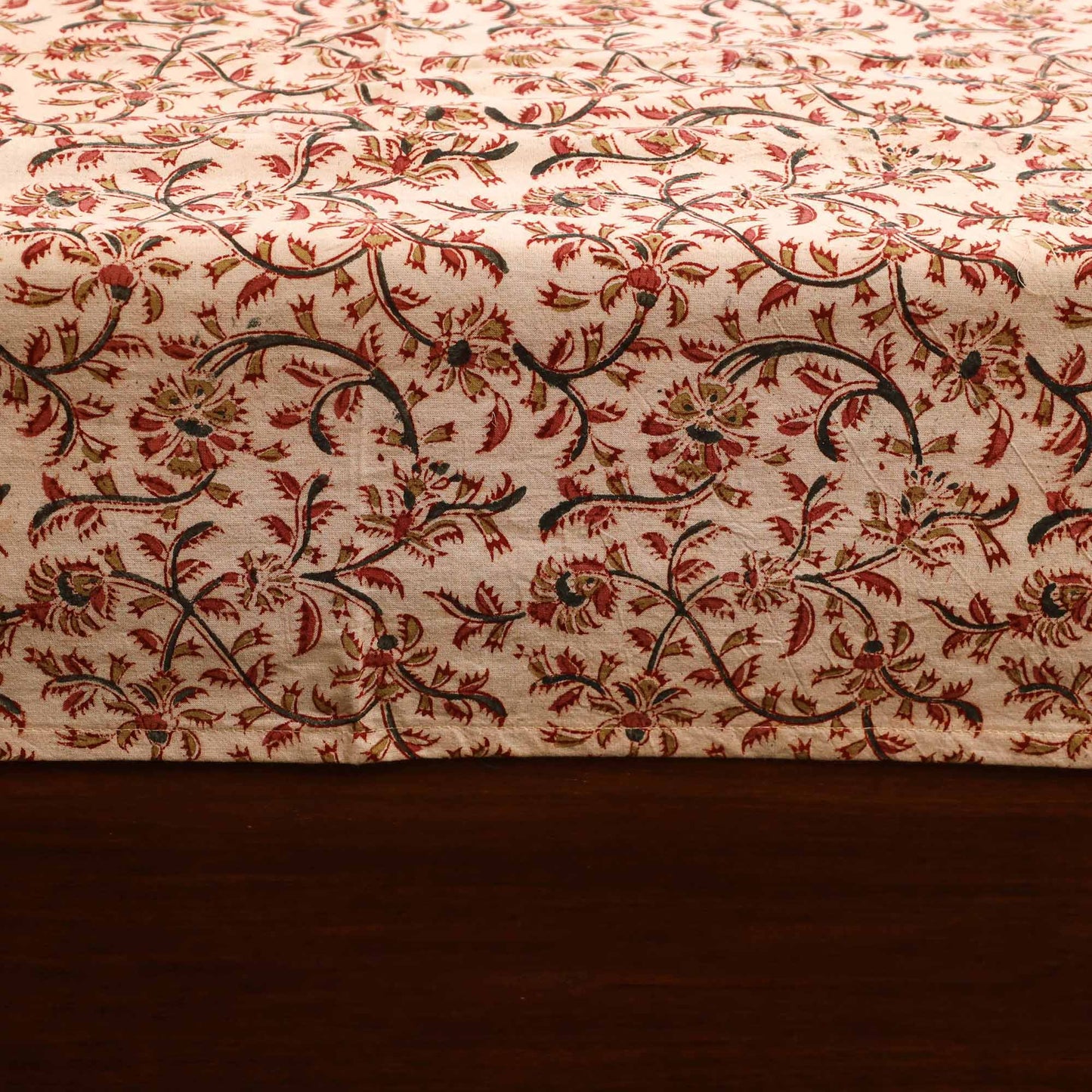 Kalamkari patchwork cotton bedsheet set 48 - handcrafted