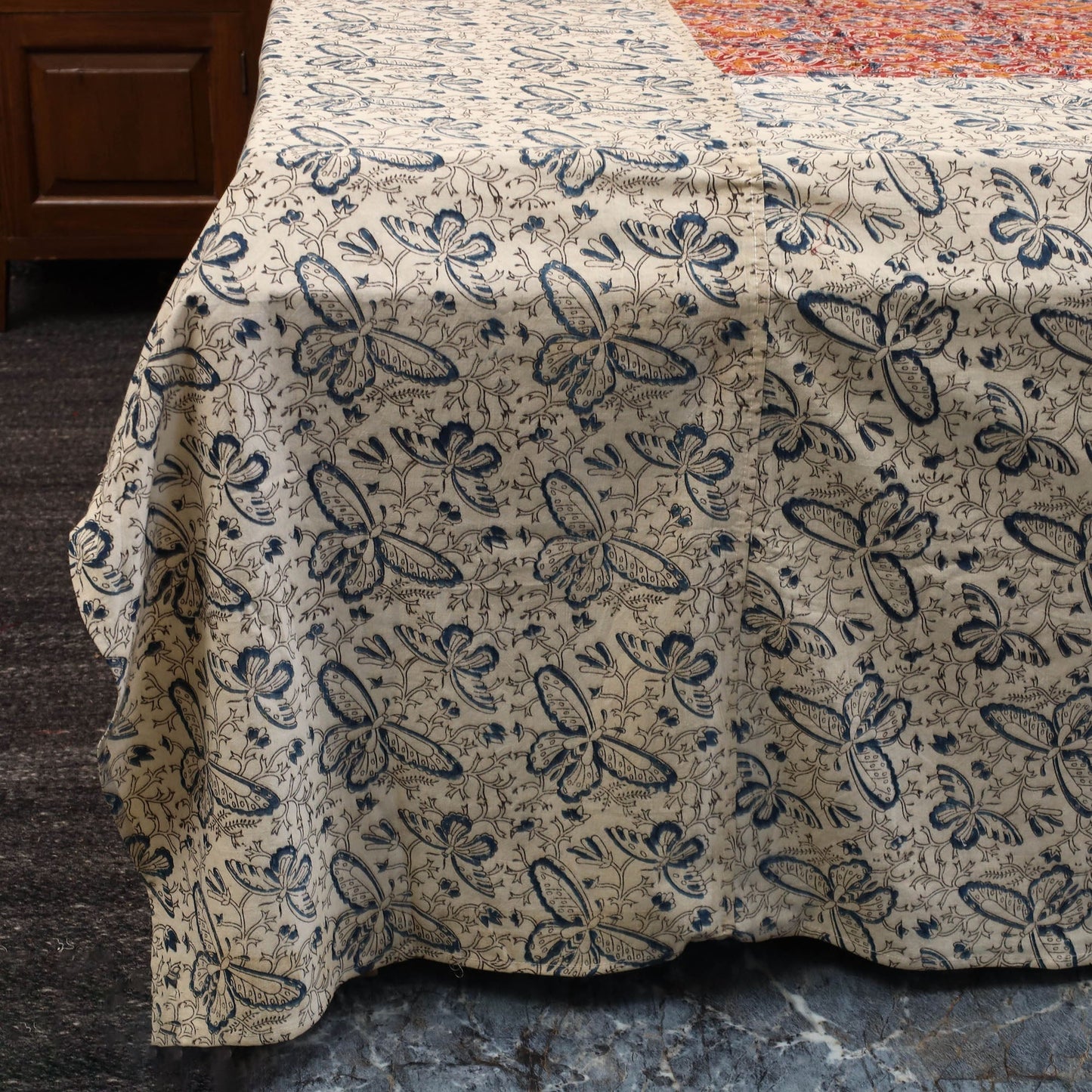 Kalamkari patchwork cotton bedsheet set 32 - handcrafted