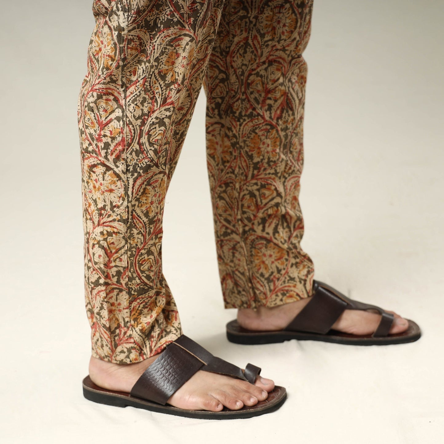 Buy Kalamkari Block Printed Cotton Men’s Pyjama Online l iTokri.com