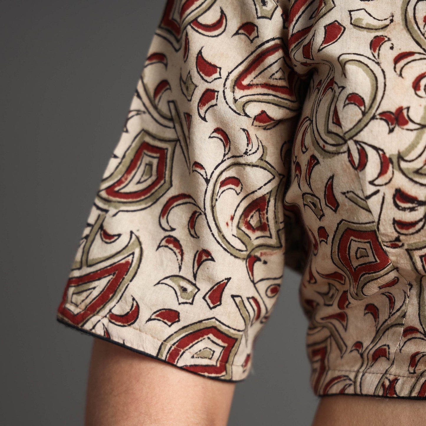 Buy Kalamkari Block Printed Cotton Stitched Blouse