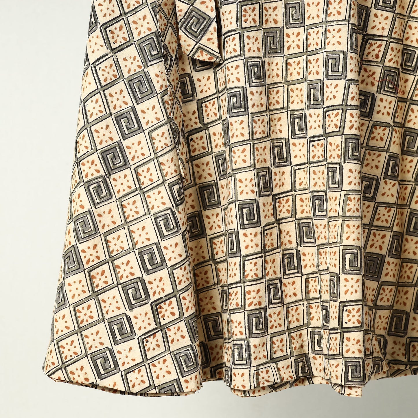 Kalamkari Block Printed Cotton Wrap Around Skirt at iTokri.com