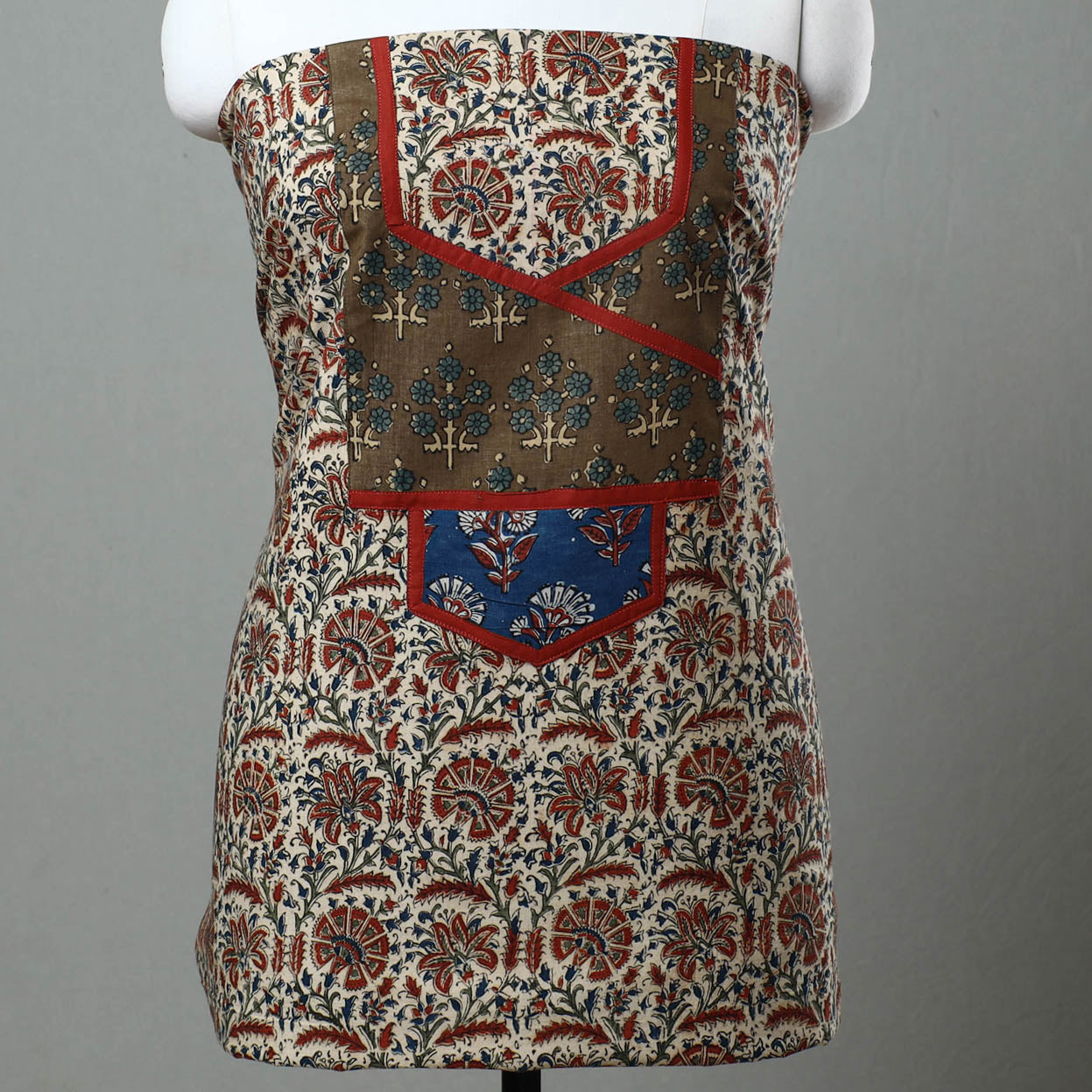 Beige Kalamkari Kurta Material Online in India