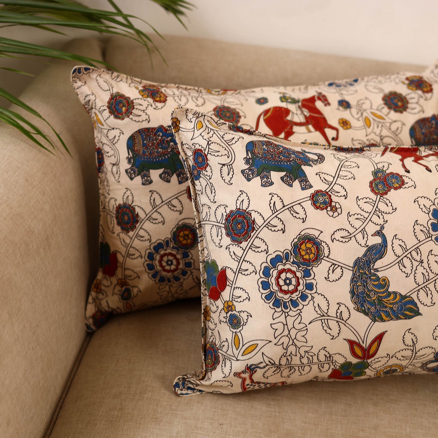 Kalamkari pillow cover (set of 2) 29 - handcrafted