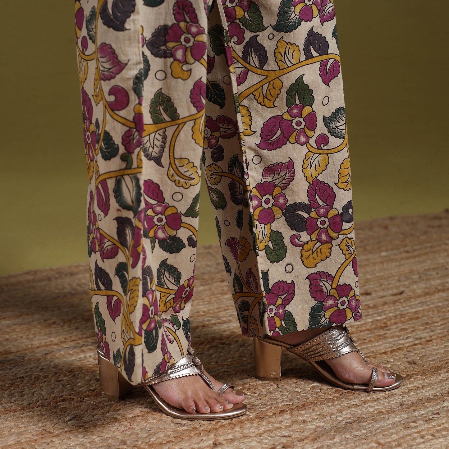 Kalamkari printed cotton 2pc kurta set for women 09