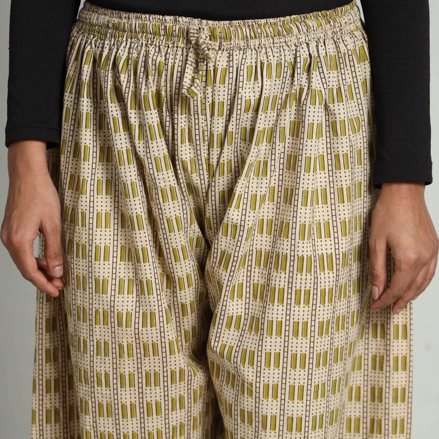 Buy Kalamkari Printed Cotton Elasticated Afghani Salwar Online at iTokri.com