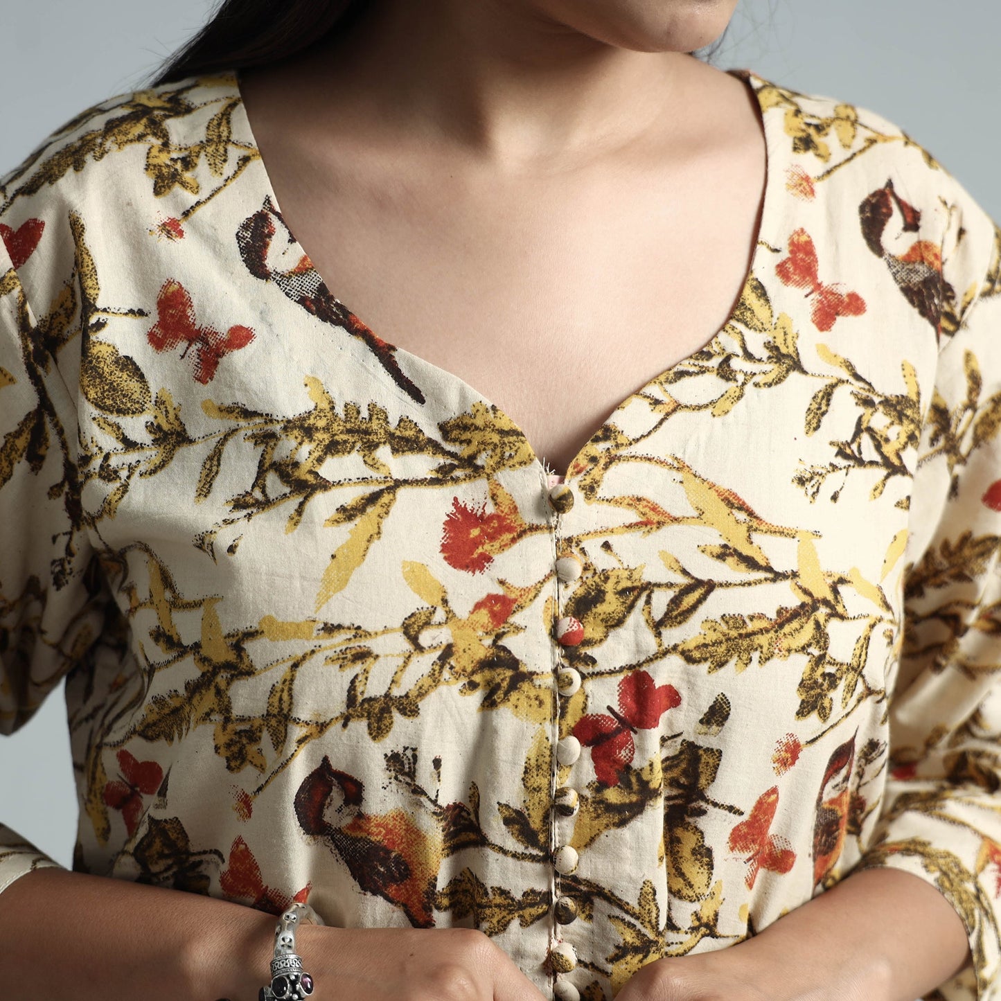 Kalamkari Printed Cotton Kurta For Women