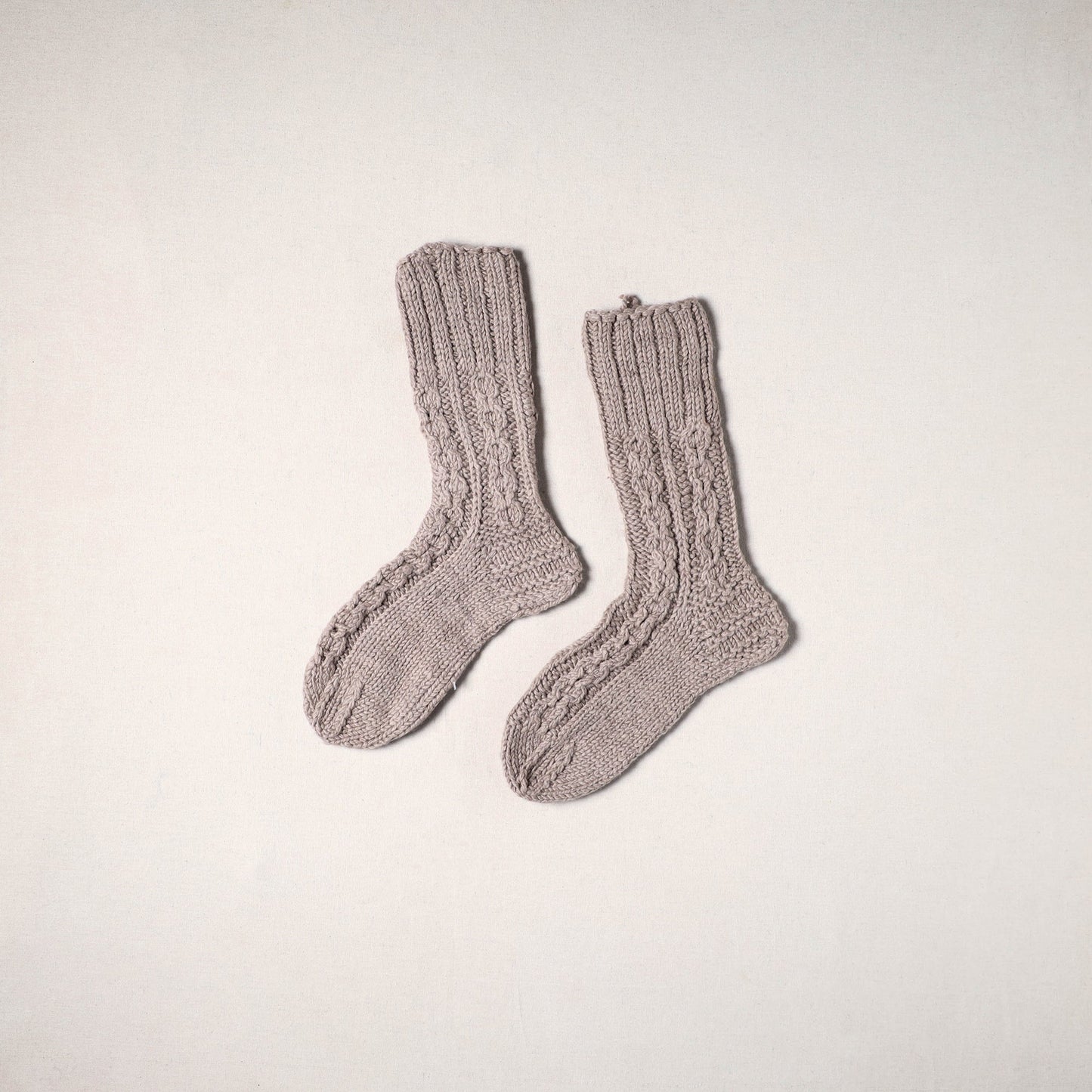 Beige - kullu karishma hand knitted angora x merino wool