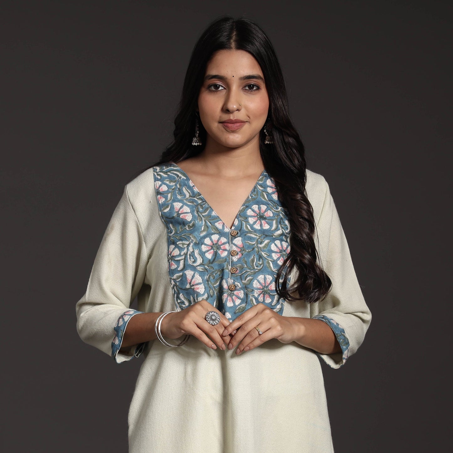 sanganeri woolen kurta