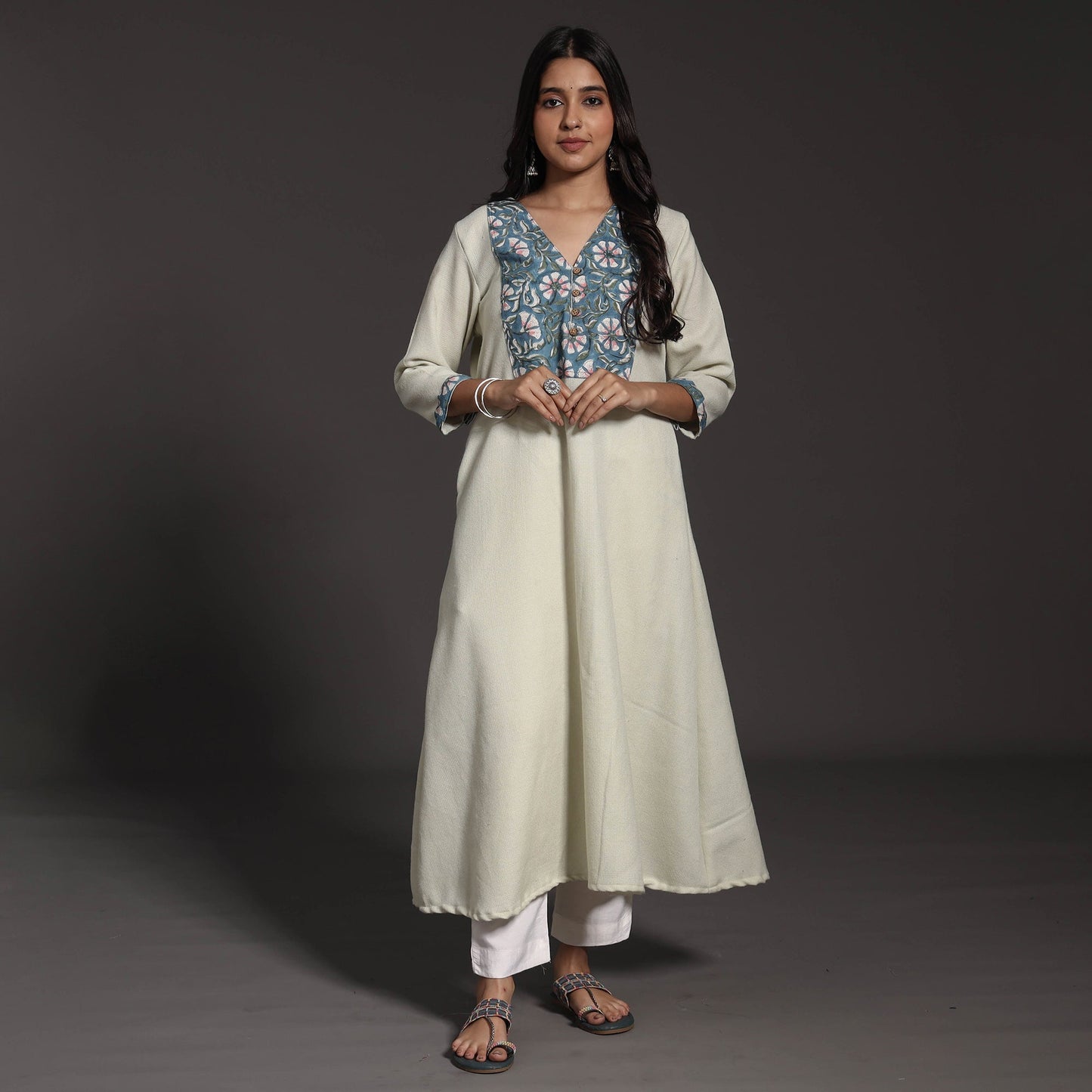 sanganeri woolen kurta