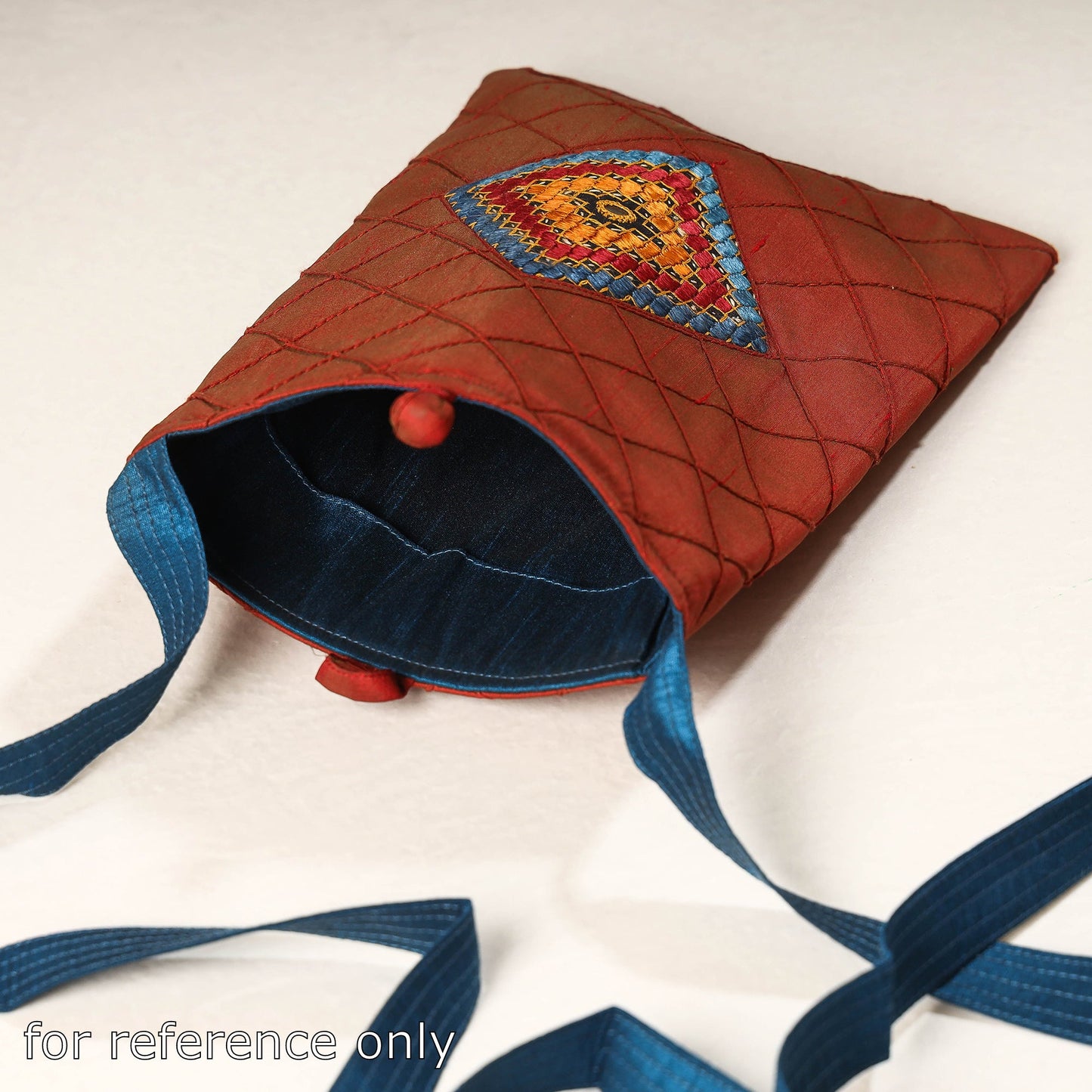 Kutch Katri Embroidery Silk Sling Bag