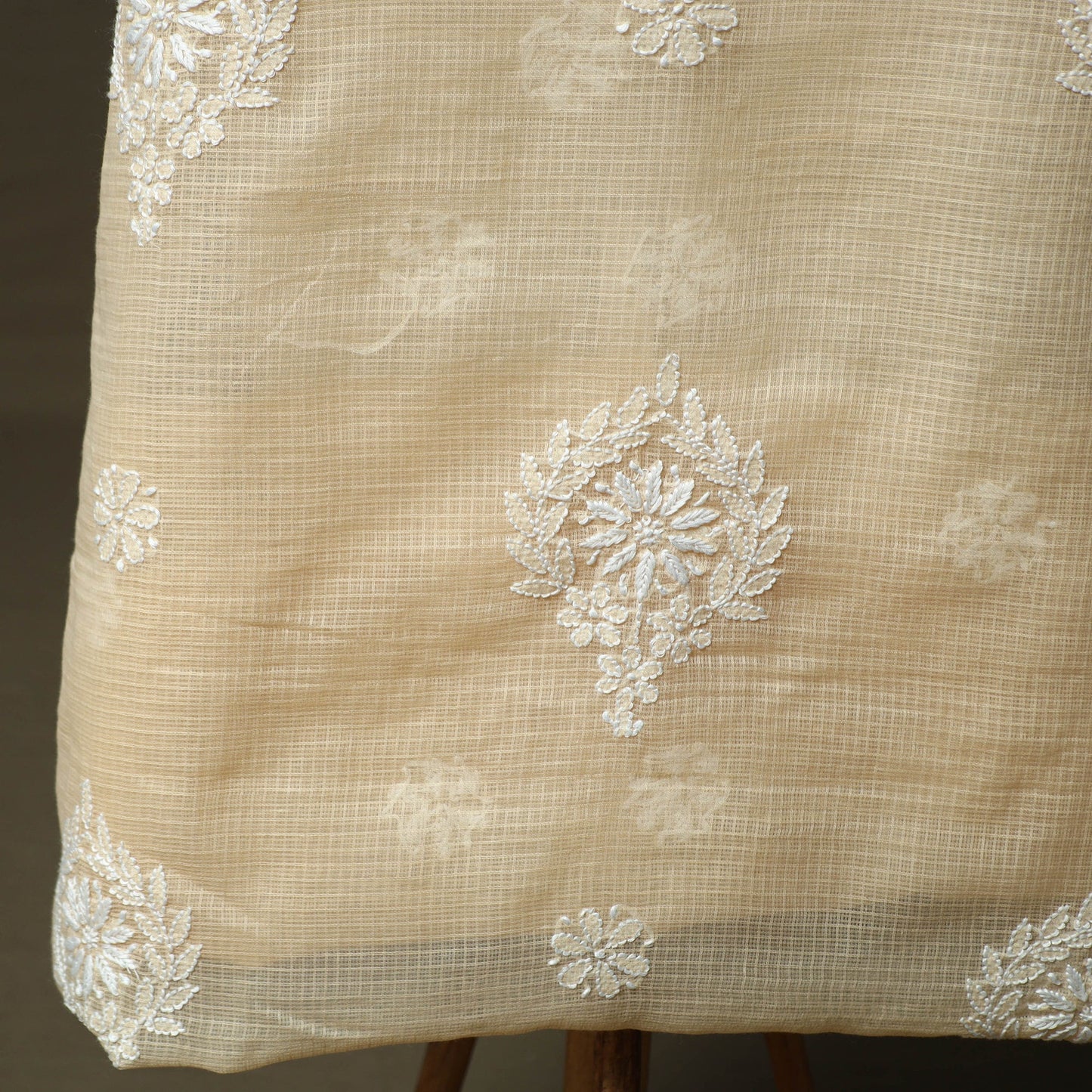 Lucknowi hand embroidered kota doria cotton chikankari 2pc