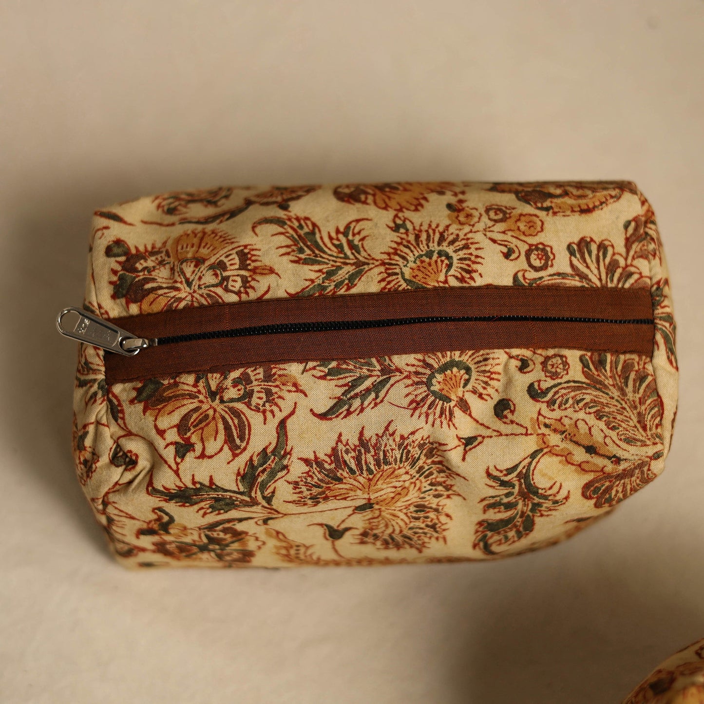 Beige Multipurpose Handmade Toiletry Bags (Set of 3)